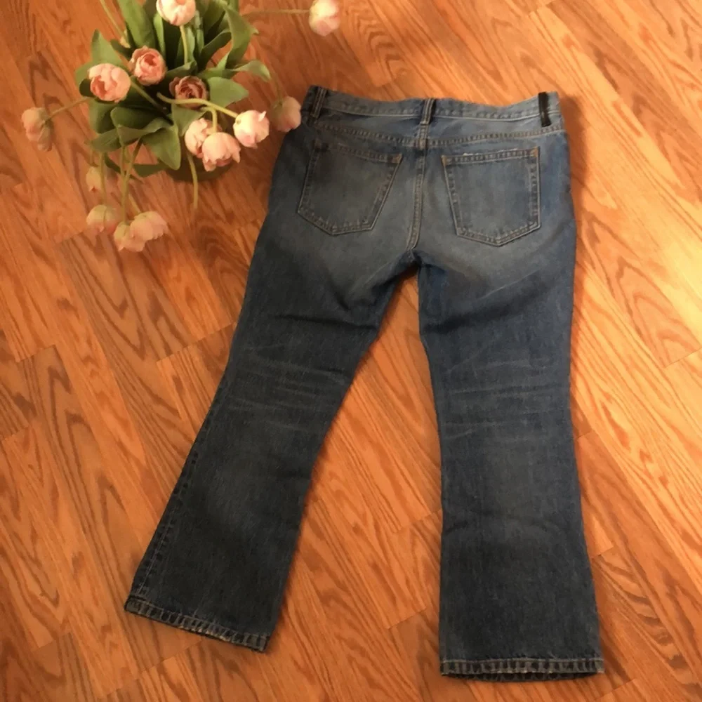 Alexander Wang 100% Cotton Medium Wash Low Rise Ankle Crop Kick Flare Jean 27 6 - Picture 5 of 10